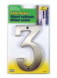 Hy-Ko Nickel Silver Number Nail-On 5 in. 3