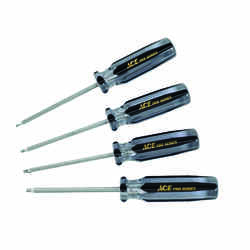 Ace Pro 4 pc. Torx 9.8 in. Steel Screwdriver Set