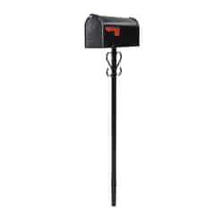 Gibraltar Mailboxes  52.1 in. Powder Coated  Black  Steel  Mailbox Post 