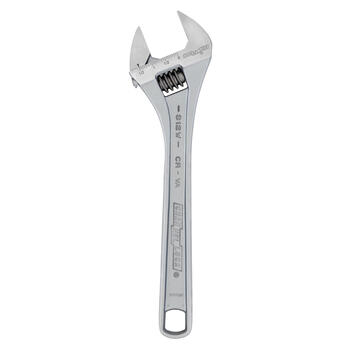 Channellock 1-1/2 in. Metric and SAE Adjustable Wrench 12 in. Chrome Vanadium Steel 1 pk