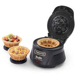 Presto Semi-Gloss Black Waffle Bowl Maker Plastic