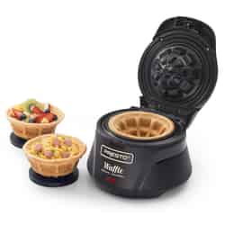 Presto Semi-Gloss Black Waffle Bowl Maker Plastic