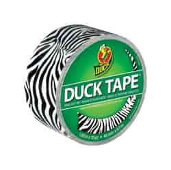 Duck Brand 30 ft. L x 1.88 in. W Zig-Zag Zebra Duct Tape Black