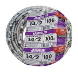Southwire Armorlite 100 ft. 14/2 Solid Aluminum Armored MC Cable