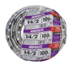 Southwire Armorlite 100 ft. 14/2 Solid Aluminum Armored MC Cable