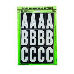 Hy-Ko 3 in. Reflective White Vinyl Self-Adhesive Letter and Number Set 0-9, A-Z 1 pc.
