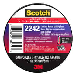 3M Scotch 3/4 in. W x 15 ft. L Black Rubber Electrical Tape