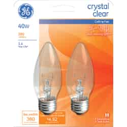 GE Lighting 40 watts B13 Incandescent Bulb 380 lumens White Decorative 2 pk