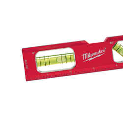 Milwaukee 7 in. Aluminum Magnetic Compact Torpedo Level 3 vial