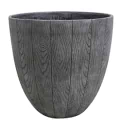Southern Patio 14.53 in. H x 15 in. W Graywood Resin Woodgrain Planter