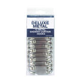 Excell Brushed Nickel Metal Deluxe Shower Curtain Rings 12 pk Brushed Nickel