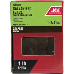 Ace 1-3/4 in. L Steel Fence Staples Galvanized 1 lb.
