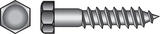 HILLMAN 1/2 in. x 6 in. L Steel Lag Screw 25 pk Hex