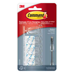 3M Command Medium Plastic Clip 4 pk 1-1/4 in. L