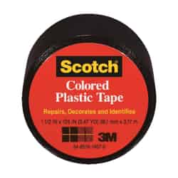 Scotch Black 125 in. L X 1-1/2 in. W Plastic Tape