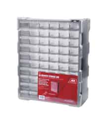 Ace 6-1/4 in. L x 15 in. W x 19 in. H Storage Organizer Plastic 60 compartment Gray