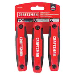 Craftsman 1/4 Metric and SAE Fold-Up Hex Key Set 24 6 in.