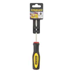 Stanley 3 in. Fluted Cabinet Slotted Screwdriver Steel Yellow 1 EA 3/16
