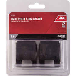 Ace 2 in. Dia. Swivel Twin Caster 75 lb. 2 pk