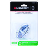 Monster Cable 2 ft. L White Modular Telephone Line Cable