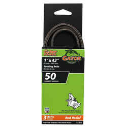 Gator 42 in. L x 1 in. W Aluminum Oxide 50 Grit Coarse 3 pk Sanding Belt