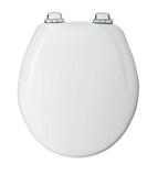 Mayfair Slow Close Round White Molded Wood Toilet Seat