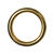 Baron Jumbo Polished Brass Solid Brass 2 in. L Silver 1 pk Ring