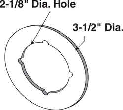 Use with 2-1/8 in. bore locks