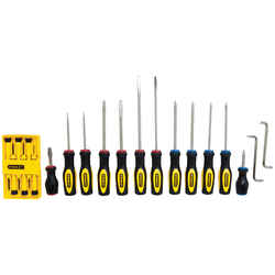 Stanley 20 Piece Screwdriver Black 20 Phillips and Slot Steel