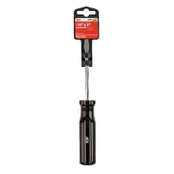 Ace 4 in. 1/4 Screwdriver Steel Slotted 1 Black
