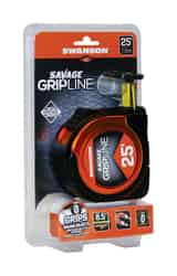 Swanson Savage Grip Line 25 in. L x 1-1/16 in. W Tape Measure 1 pk Black Aluminum with Anodized