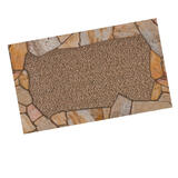 GrassWorx Lancaster Jute Brown Polyethylene/Rubber Nonslip Door Mat 30 in. L x 18 in. W