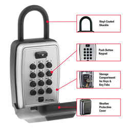 Master Lock 0.004 ft³ Combination Lock Gray Lock Box