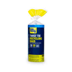 Iron Hold 30 gal. Kitchen Trash Bags Twist Tie 20 pk