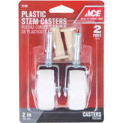 Ace 2 in. Dia. Swivel Plastic Caster 60 lb. 2 pk