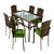 Living Accents Peyton 7 pc Brown Steel Dining Set Green