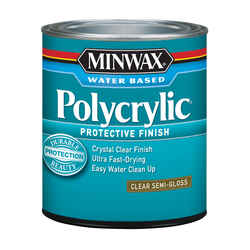 Minwax Indoor Clear Polycrylic 0.5 pt. Semi-Gloss Semi-Gloss