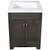 Continental Cabinets Single Semi-Gloss Grey Vanity Combo 33-1/2 in. H x 24 in. W x 18 in. D