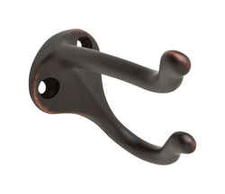 Ives Medium Traditional Aluminum 1-1/4 in. L Coat/Hat Hook 1 pk 35 lb. Aged Bronze