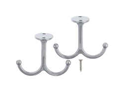 Ace 3-1/2 in. L Chrome Metal Medium Undershelf Hook 2 pk Silver