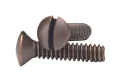Amertac No. 6 x 3/4 in. L Slotted Oval Aged Bronze Steel Wallplate Screws 10 pk