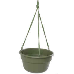 Bloem 6.8 in. H x 12.4 in. Dia. Living Green Resin Dura Cotta Hanging Basket
