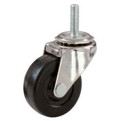 Shepherd 3 in. Dia. Swivel Rubber Caster 90 lb. 1 pk