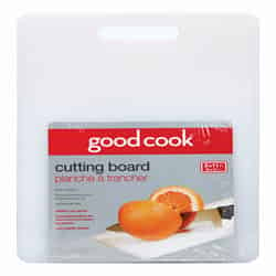 Good Cook 8 in. W X 11 in. L White Plastic Cutting Board