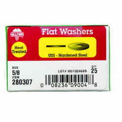 HILLMAN Yellow Dichromate Steel 5/8 in. USS Flat Washer 25 pk