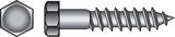 HILLMAN 1/4 in. x 3-1/2 in. L Hex Steel Lag Screw 100 pk