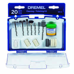 Dremel 7 in x 7 in. L Plastic 20 pk Cleaning And Polishing Moto Tool Kit