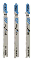 Bosch High Carbon Steel T-Shank Jig Saw Blade 24 TPI 3 pk 3 in.