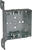 Raco Square Steel 2 gang Junction Box 2 Gang 4 in. Gray