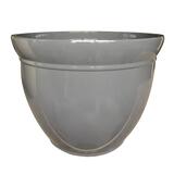 Southern Patio Kittredge 11.02 in. H x 15 in. W Gray Resin Planter